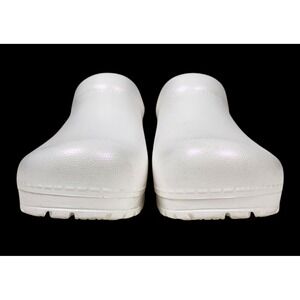 Dansko Kane Clogs Womens Size 38 White Pearl Iridescent Slip On Comfort